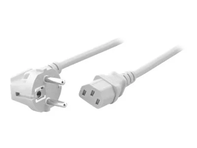 EFB Netzkabel auf C13 90Grad 1,8m weiss