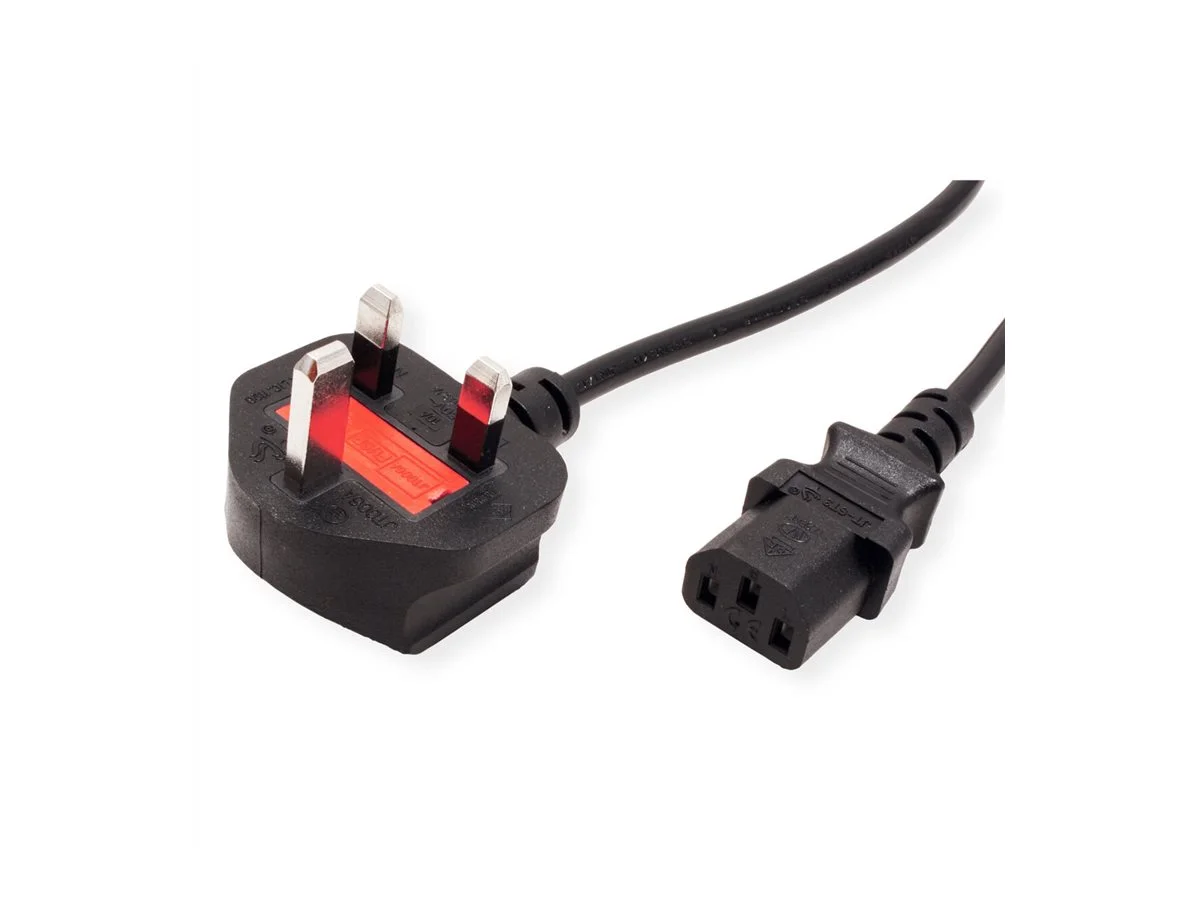 VALUE UK Netzkabel gerade IEC 1,95m