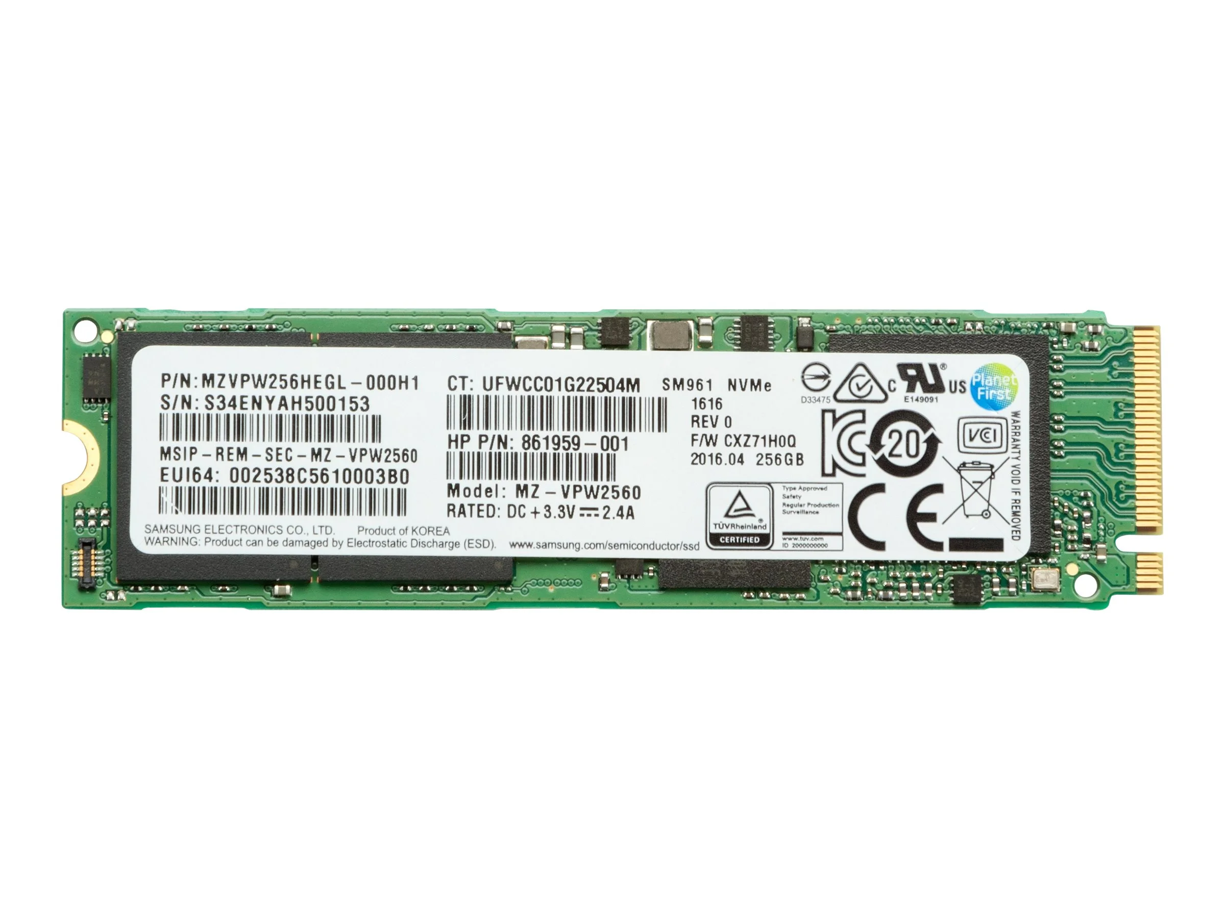 HP ZTurboDrv 256GB SED Z8 G4 TLC SSD Kit