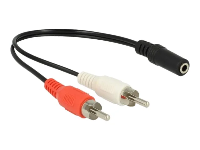 DELOCK Audio Kabel 2x Cinch zu 1x 3,5 mm