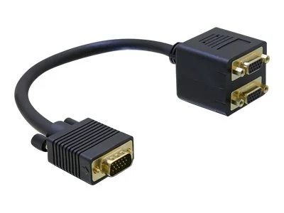 DELOCK Adap VGA Stecker zu 2x VGA Buchse