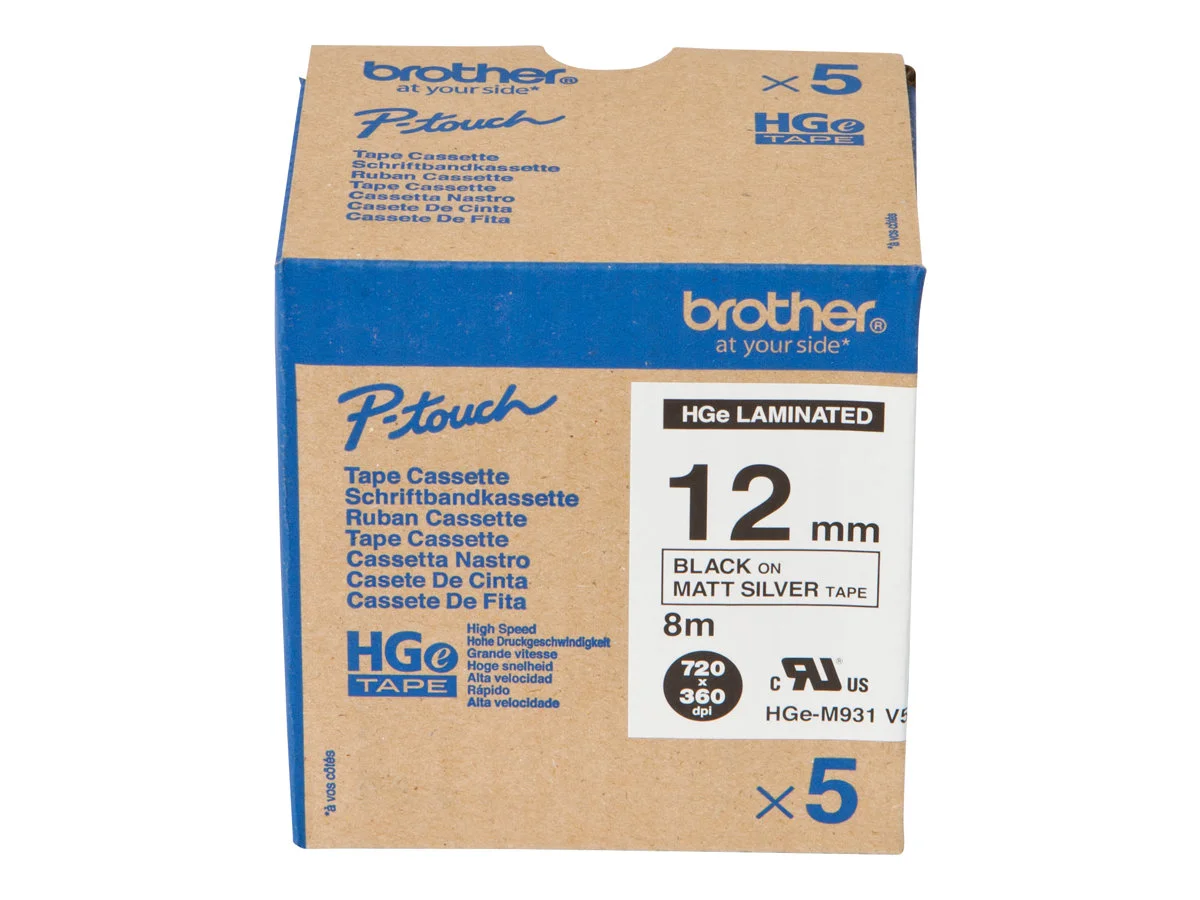 BROTHER tape cassette 12mmx8m 5pc