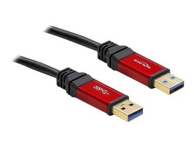 DELOCK Kabel USB 3.0 rot A-A St/St 2.0m
