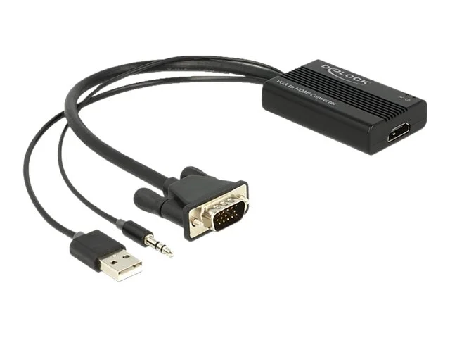 DELOCK Adapter VGA + Audio zu HDMI Kabel