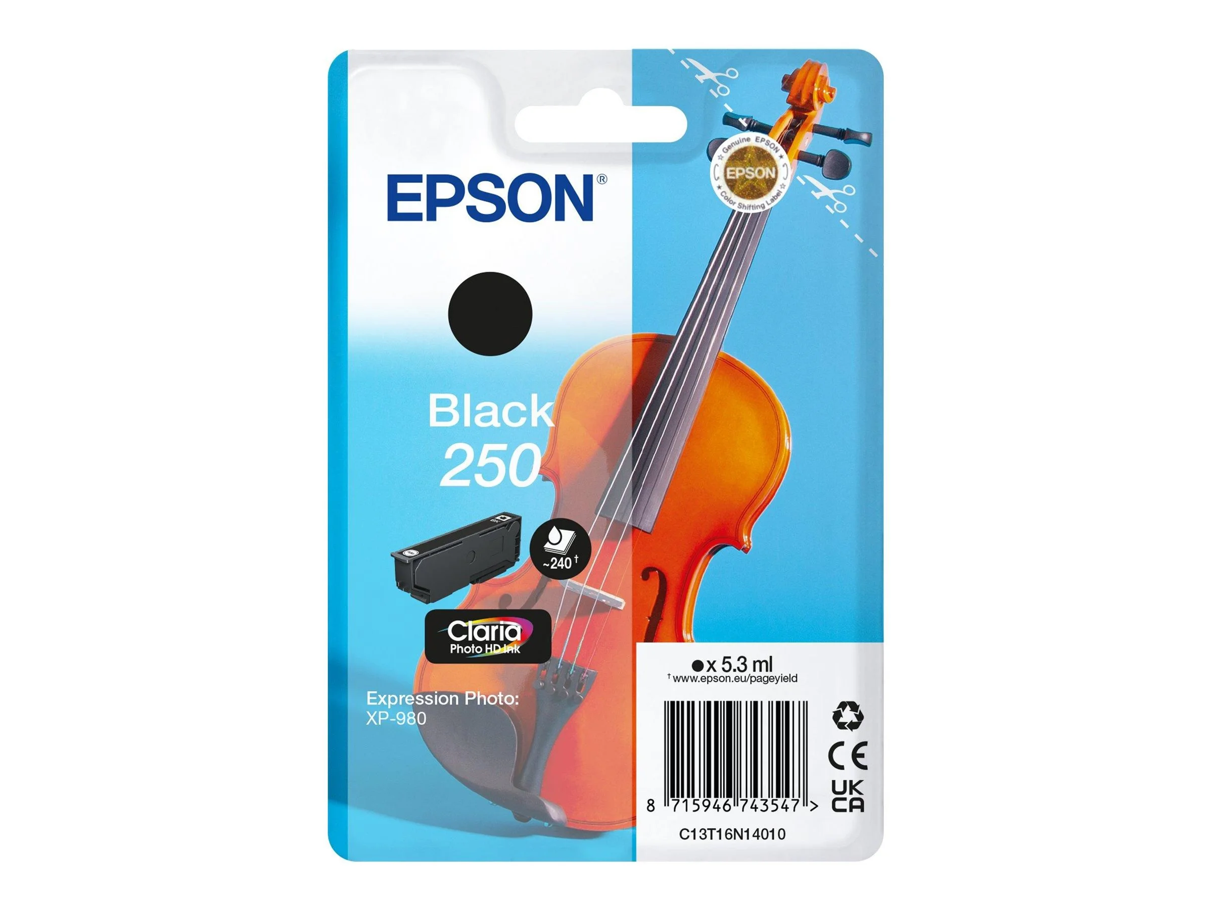 EPSON Singlepack Black 250 ink