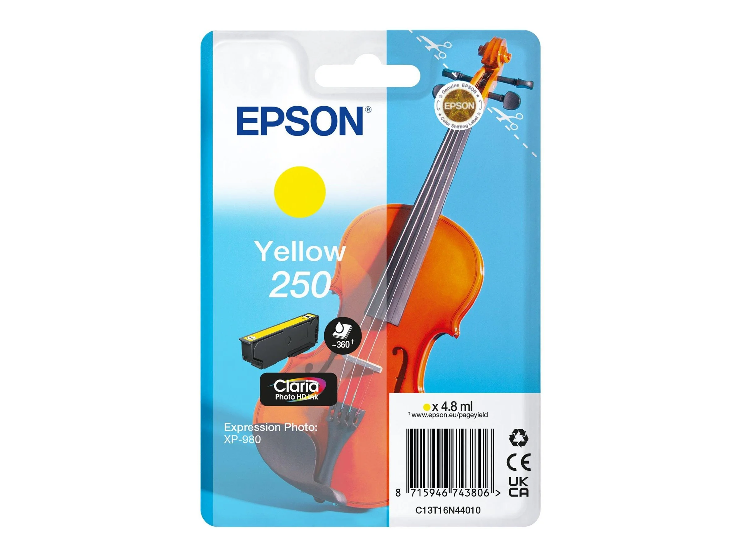 EPSON Singlepack Yellow 250 ink