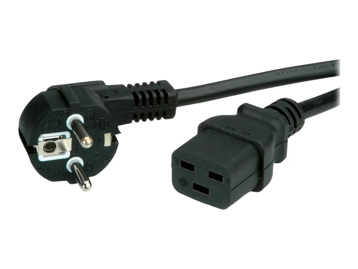 VALUE Netzkabel Schutzkontakt- 16A 3m