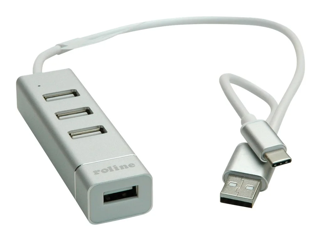 ROLINE USB 2.0 Notebook Hub 4 Ports A+C