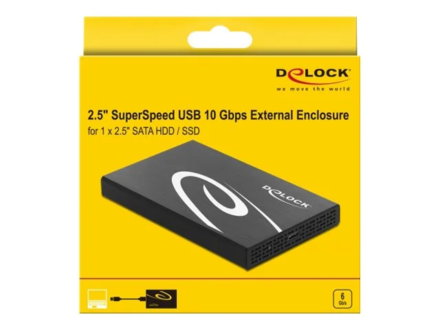 DELOCK Externes Gehäuse für 6,35cm SATA