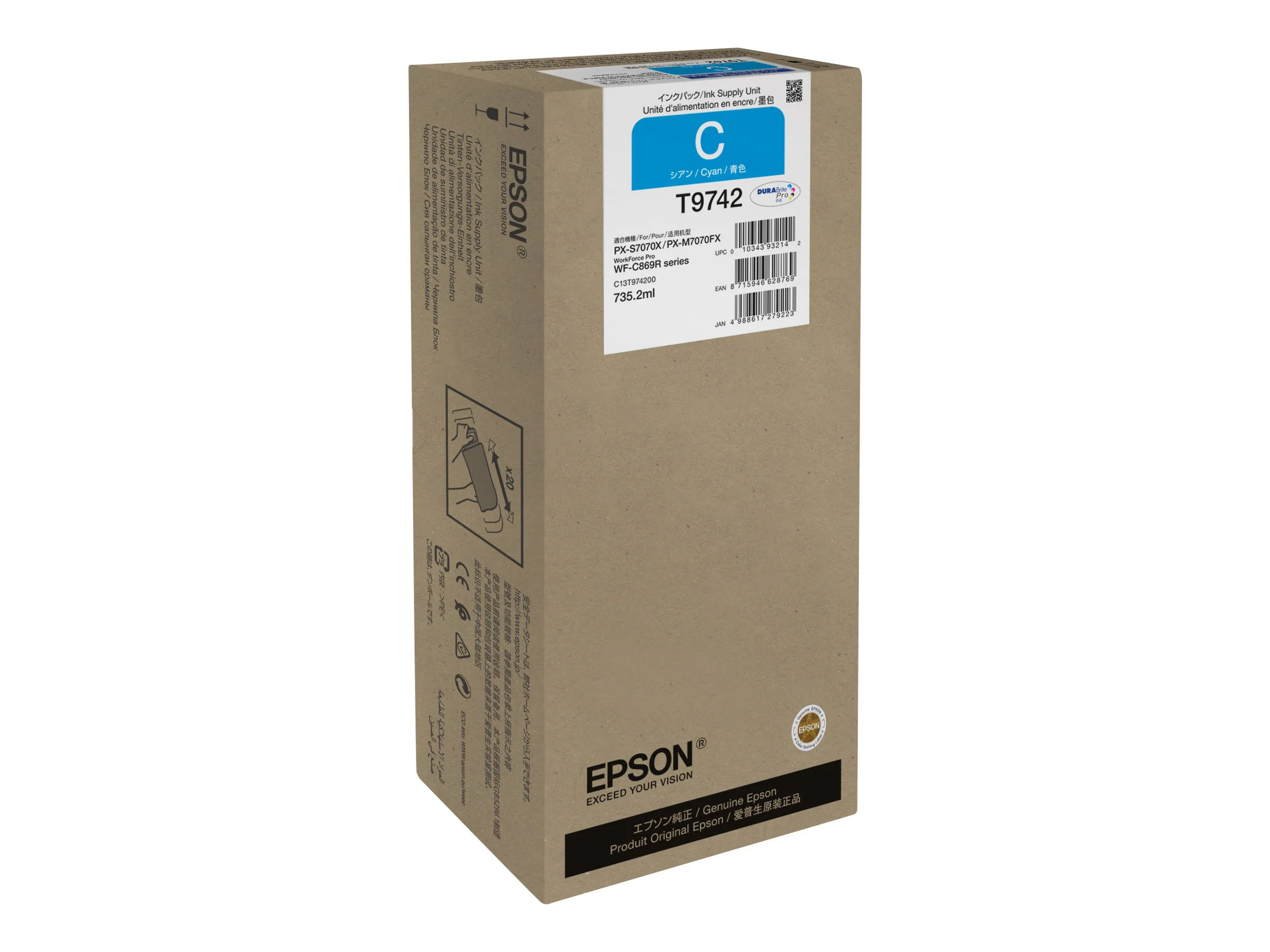 EPSON 4LB Ink Tank Cyan Pro T973 XXL
