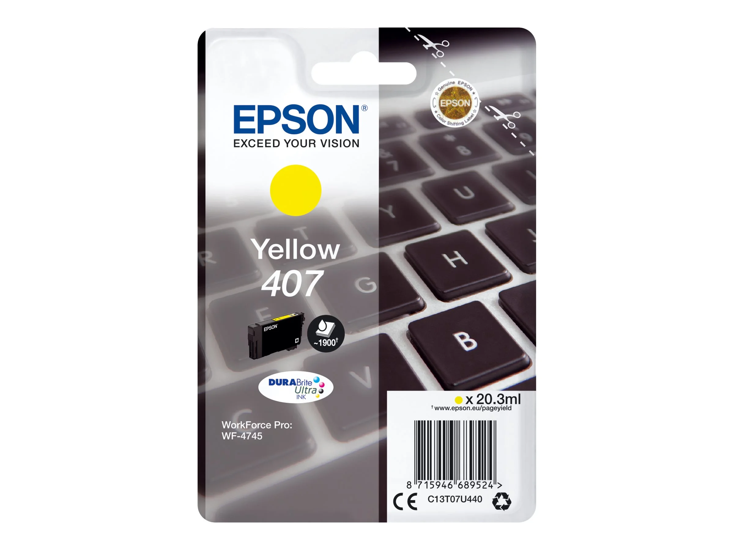 EPSON 2LB WF-4745 Series Ink Cartridge Y