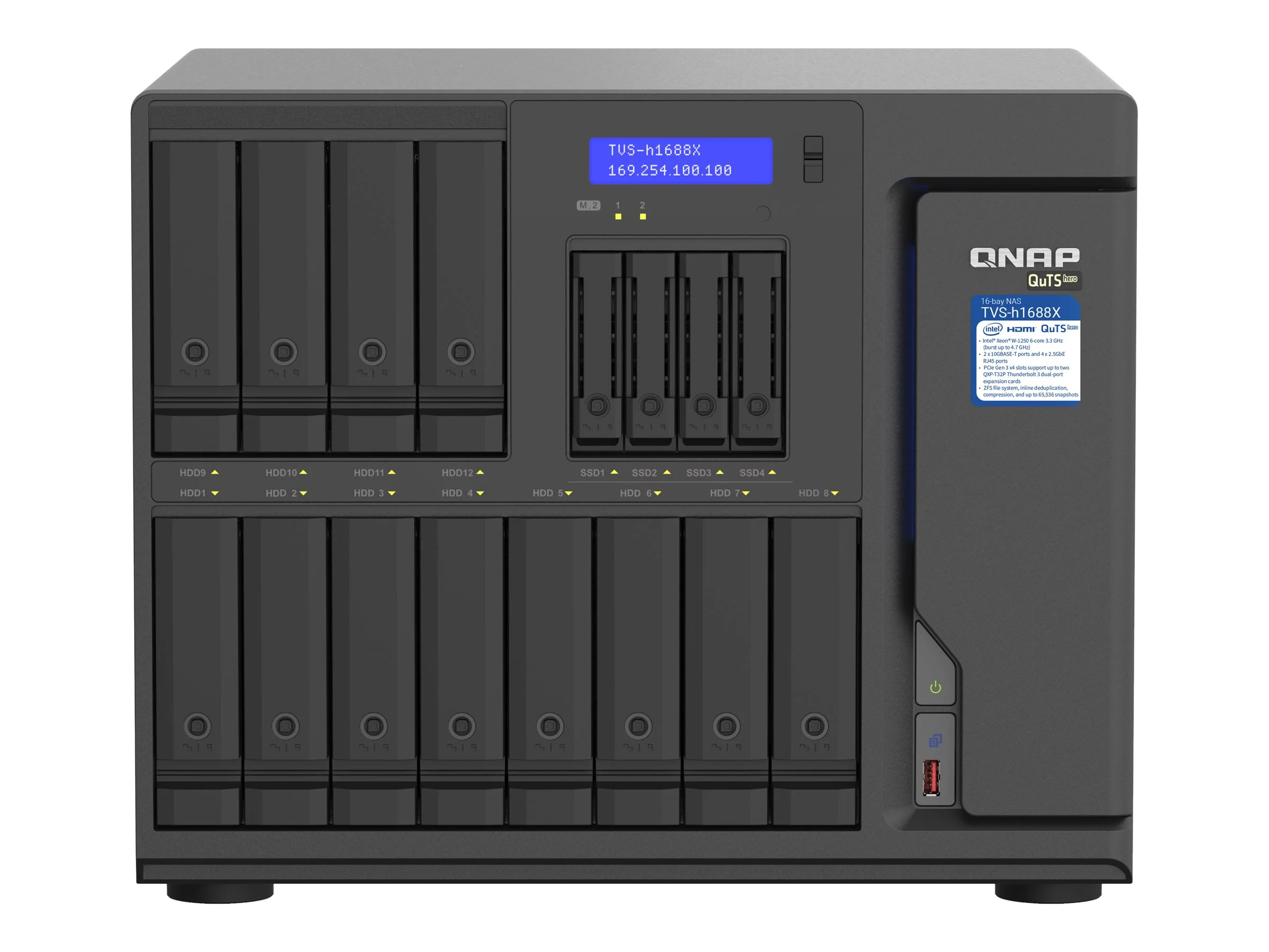 QNAP TVS-h1688X-W1250-32G 16-Bay T-NAS
