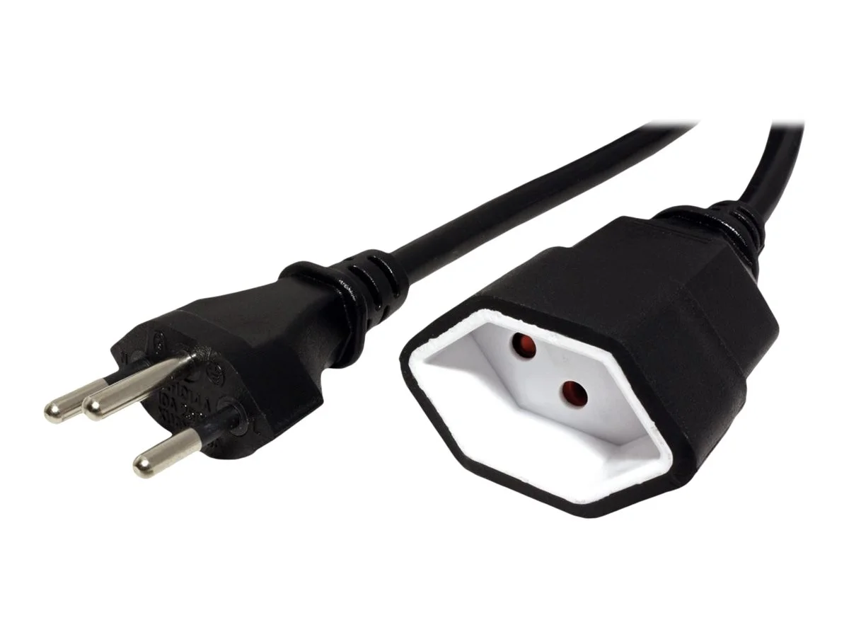 VALUE Power Cable black extension 3m