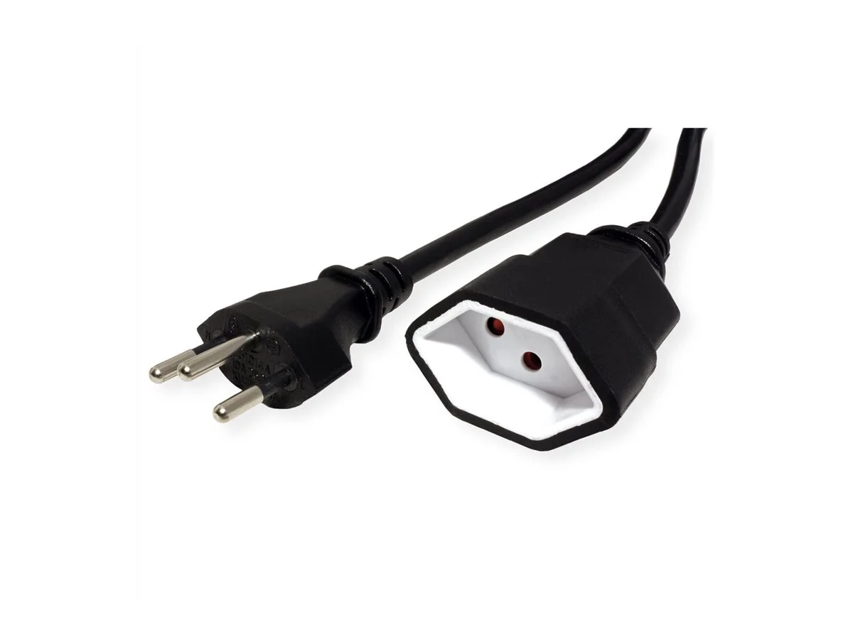 VALUE Power Cable black extension 10m