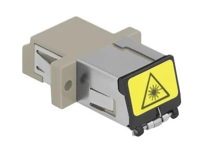 DELOCK LWL Kupplung LC Duplex beige