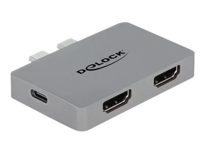 DELOCK Dual HDMI Adapter mit 4K 60Hz PD