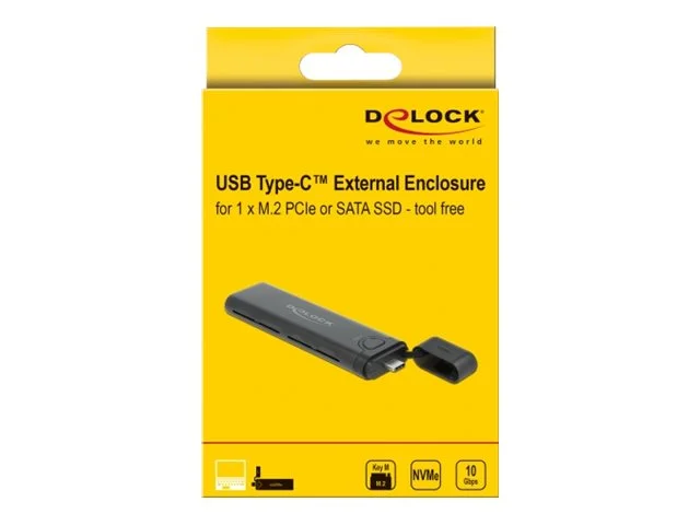 DELOCK Externes USB Type-C Gehäuse M.2