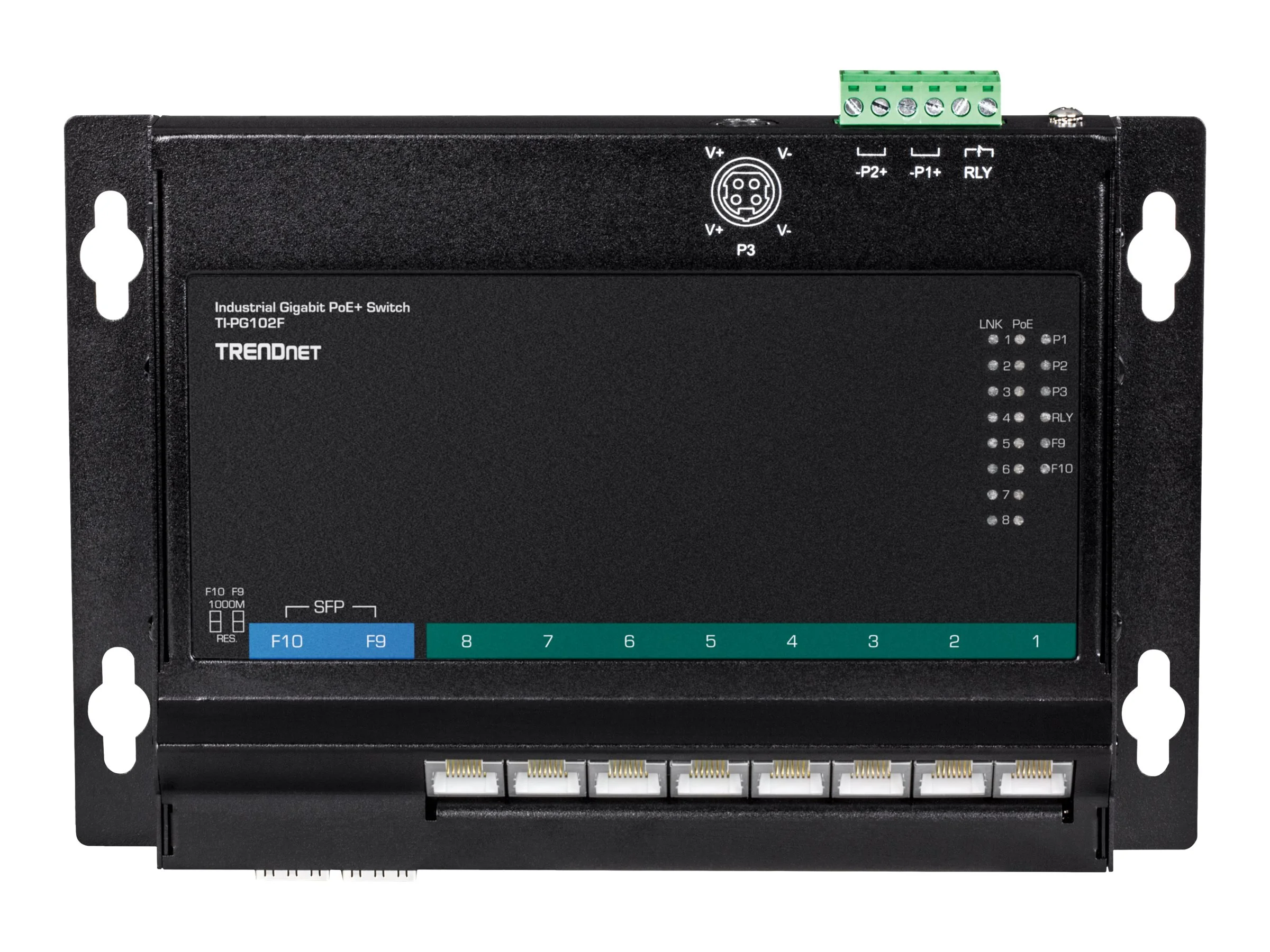 TRENDNET TI-PG102F PoE+ Switch 10-Port