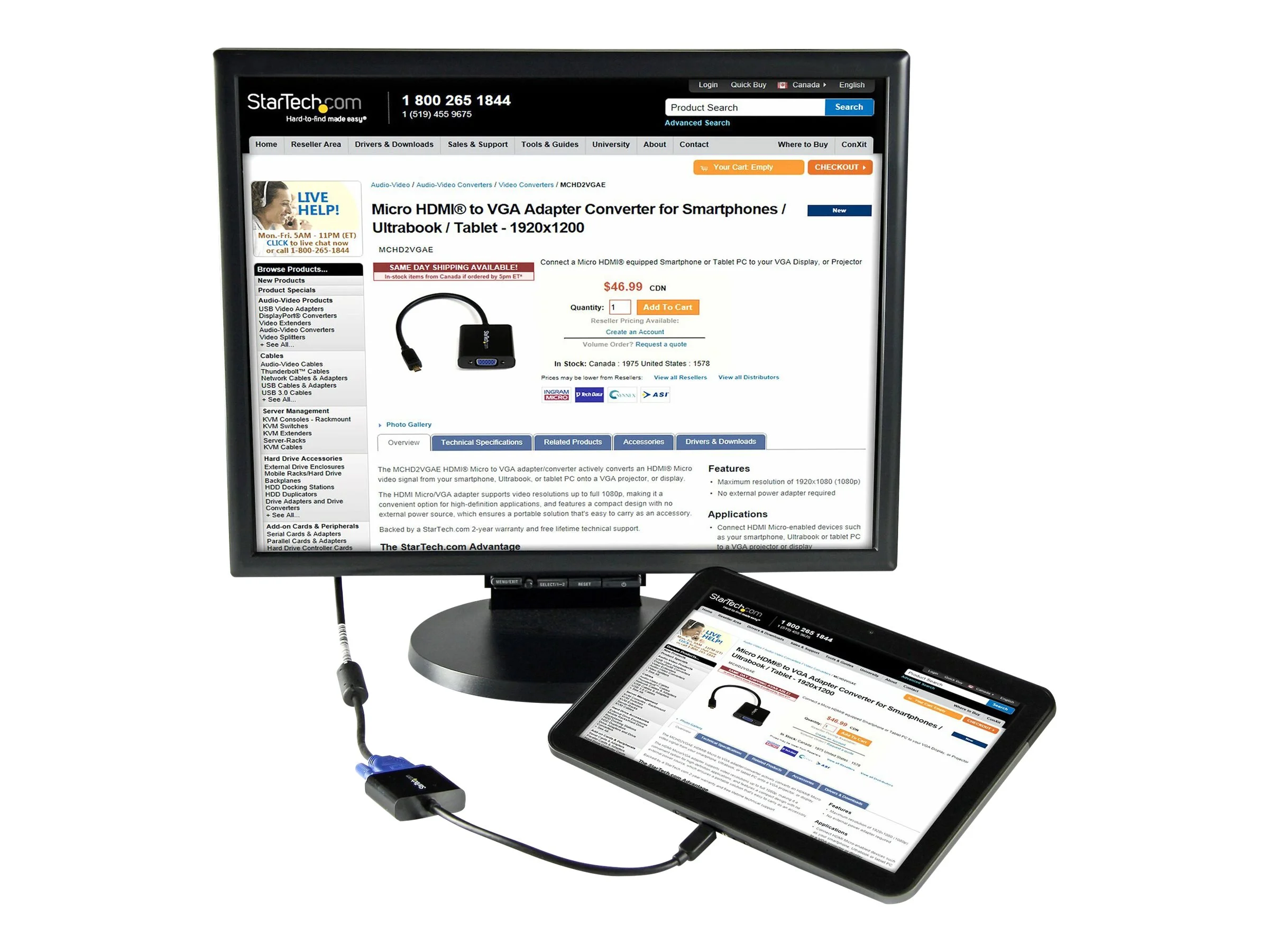 STARTECH Micro HDMI auf VGA Adapter