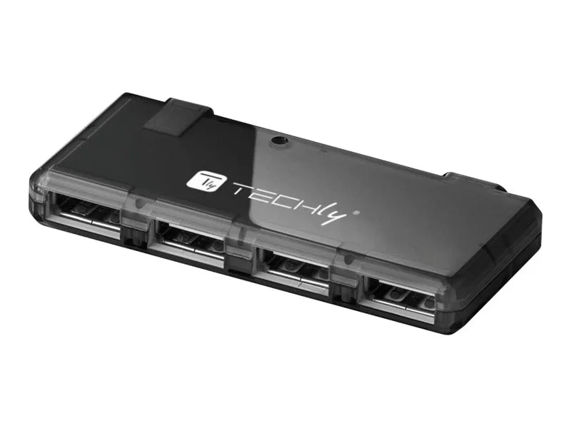 TECHLY 4-Port Mini USB2.0 Hub SCHWARZ