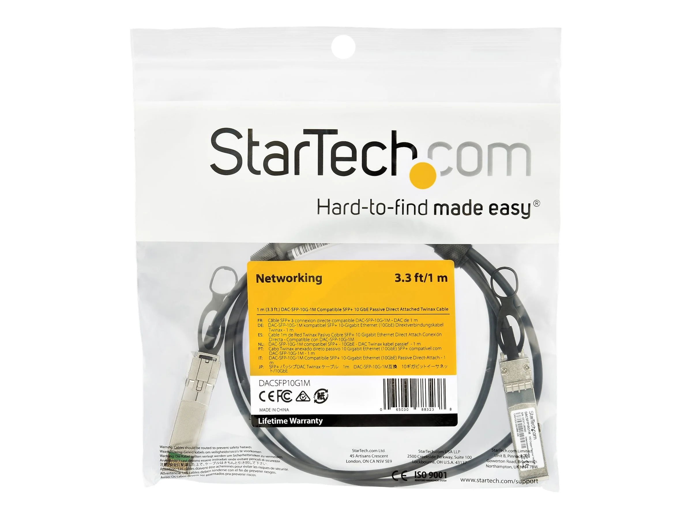 STARTECH DAC-SFP-10G-1M kompatible