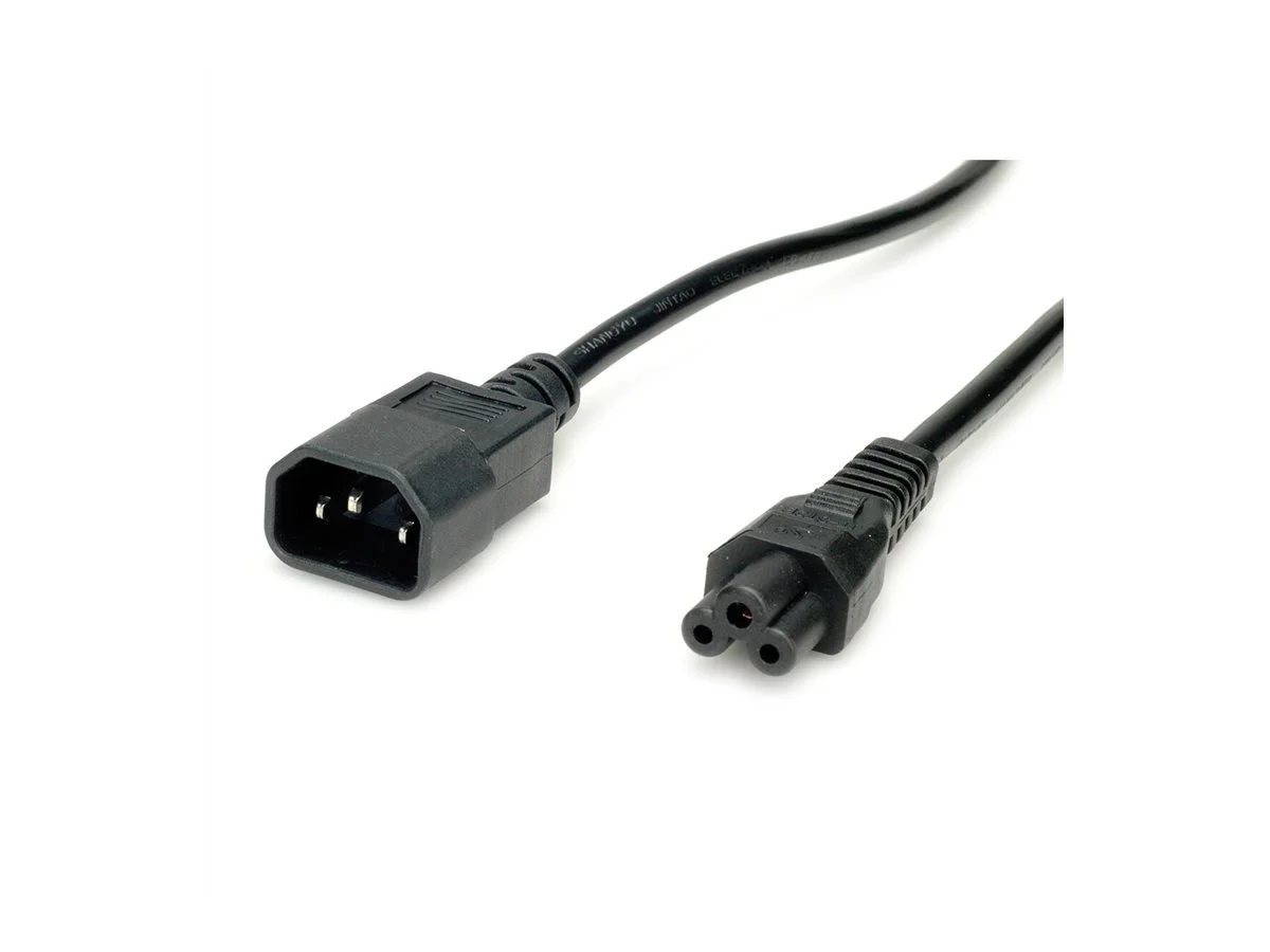 VALUE Netzkabel IEC320/C14 Stecker 1,8m