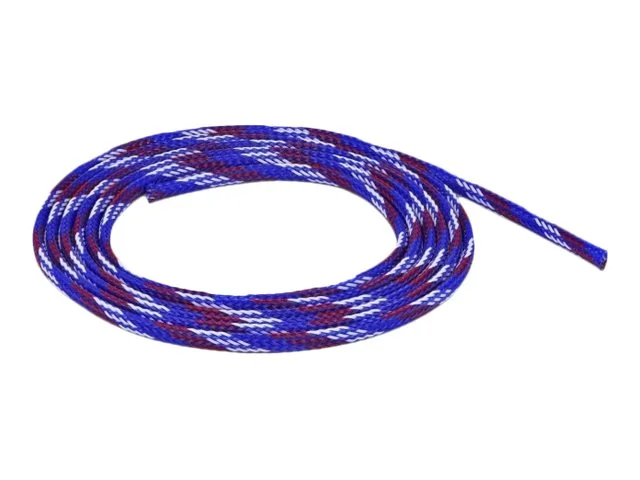 DELOCK Geflechtschlauch 2mx6mm b-r-w