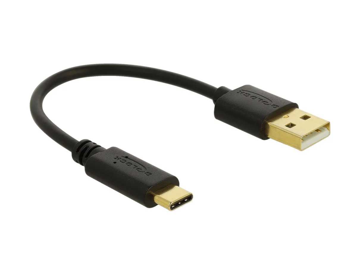 DELOCK USB Ladekabel Typ-A zuType-C 15cm