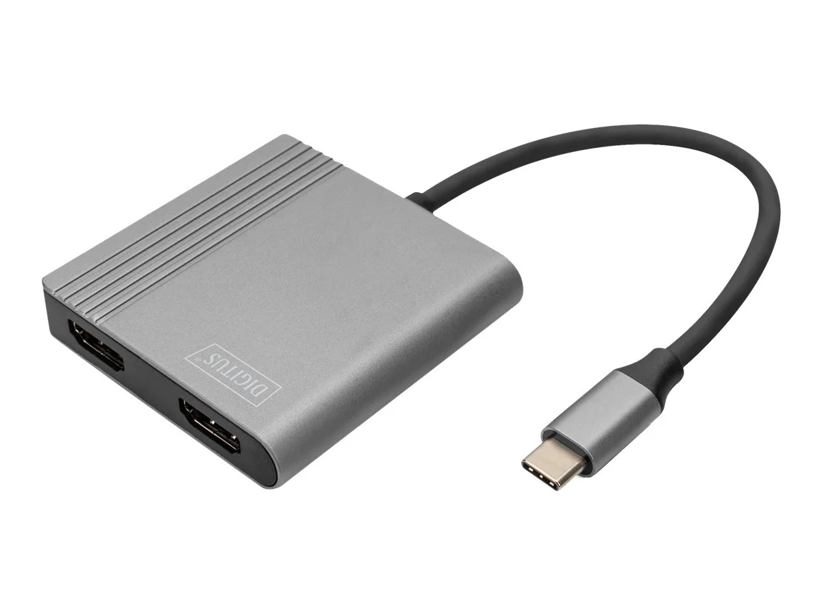 DIGITUS USB-C-2x HDMI Adapt 18cm 4K/30Hz