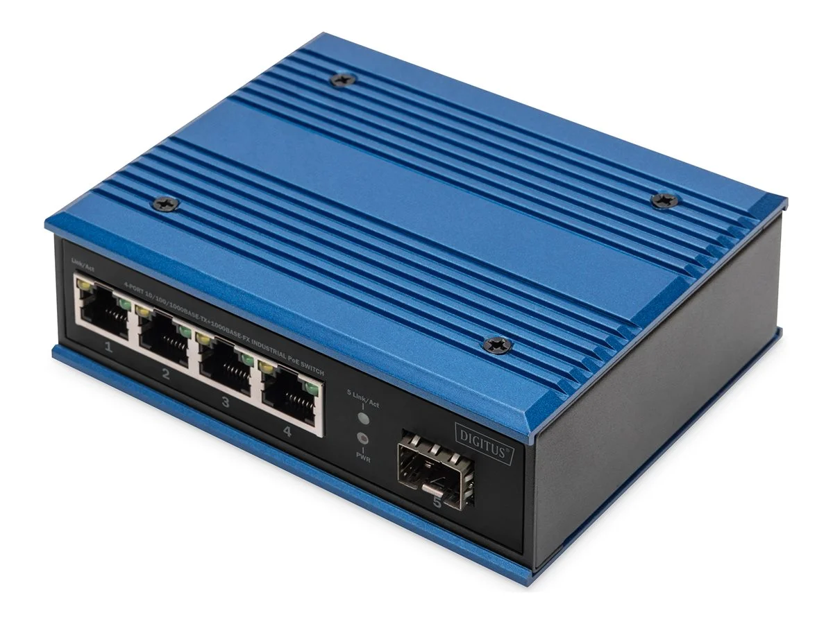 DIGITUS Industrial 4+1 Port PoE Switch