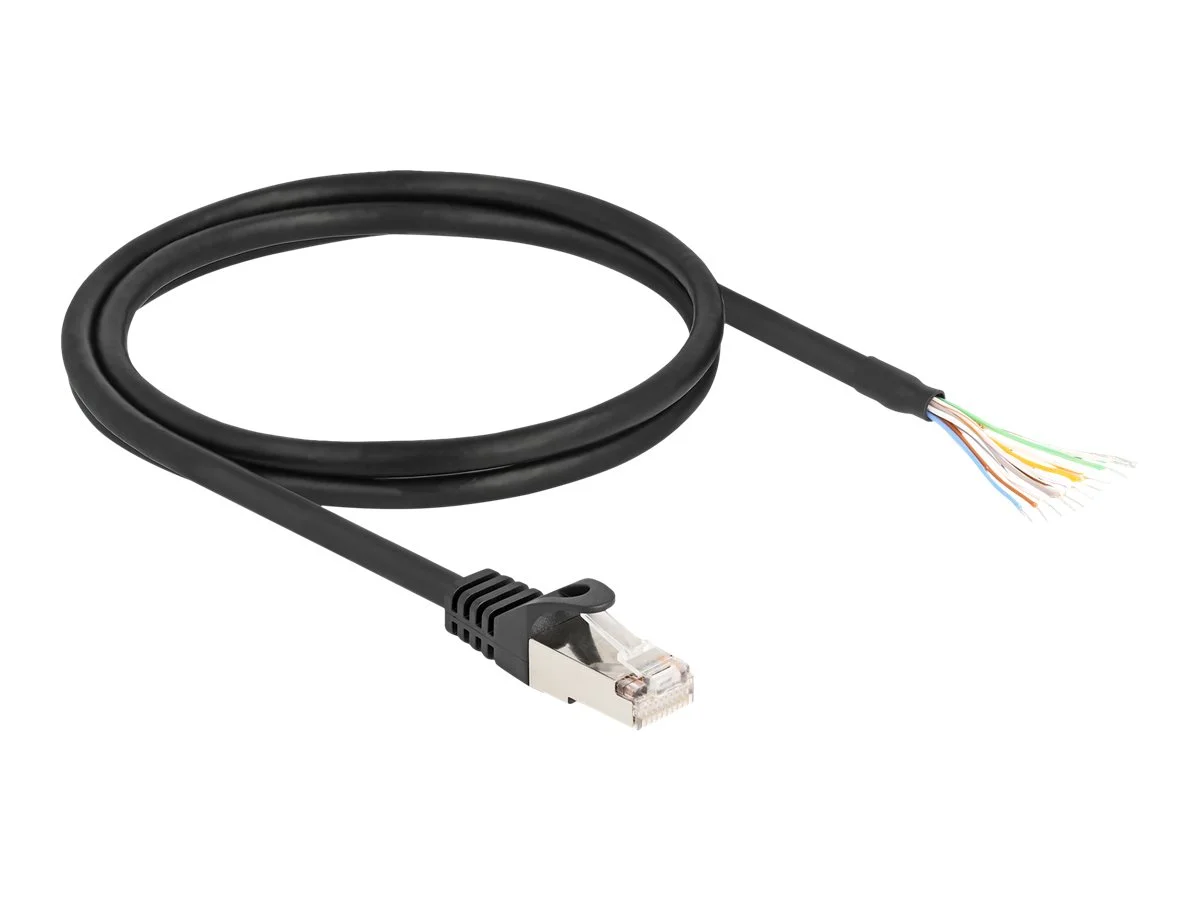 DELOCK Kabel RJ50 S/FTP 1m schwarz