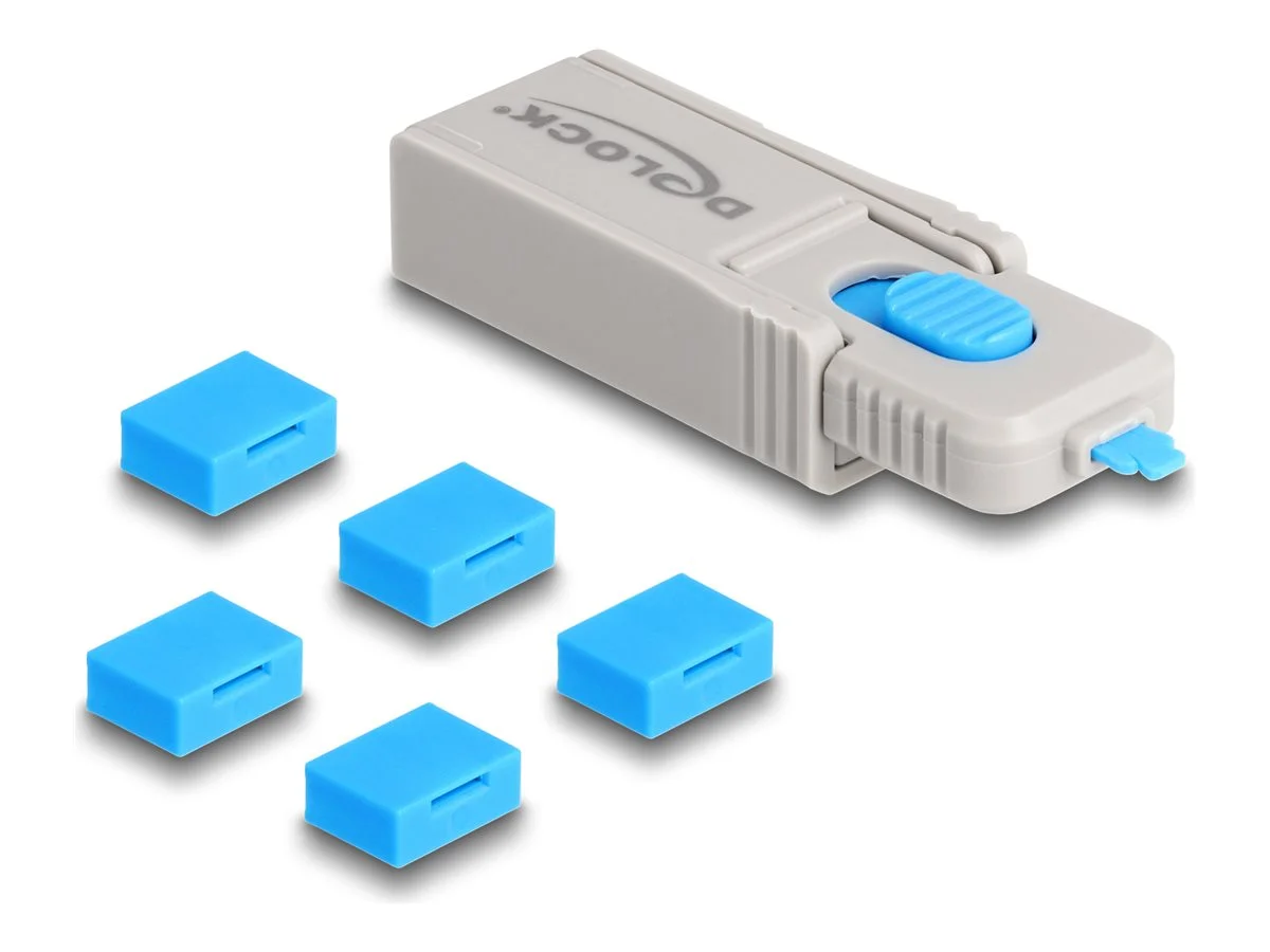 DELOCK USB Port Blocker Set für 5 Stück