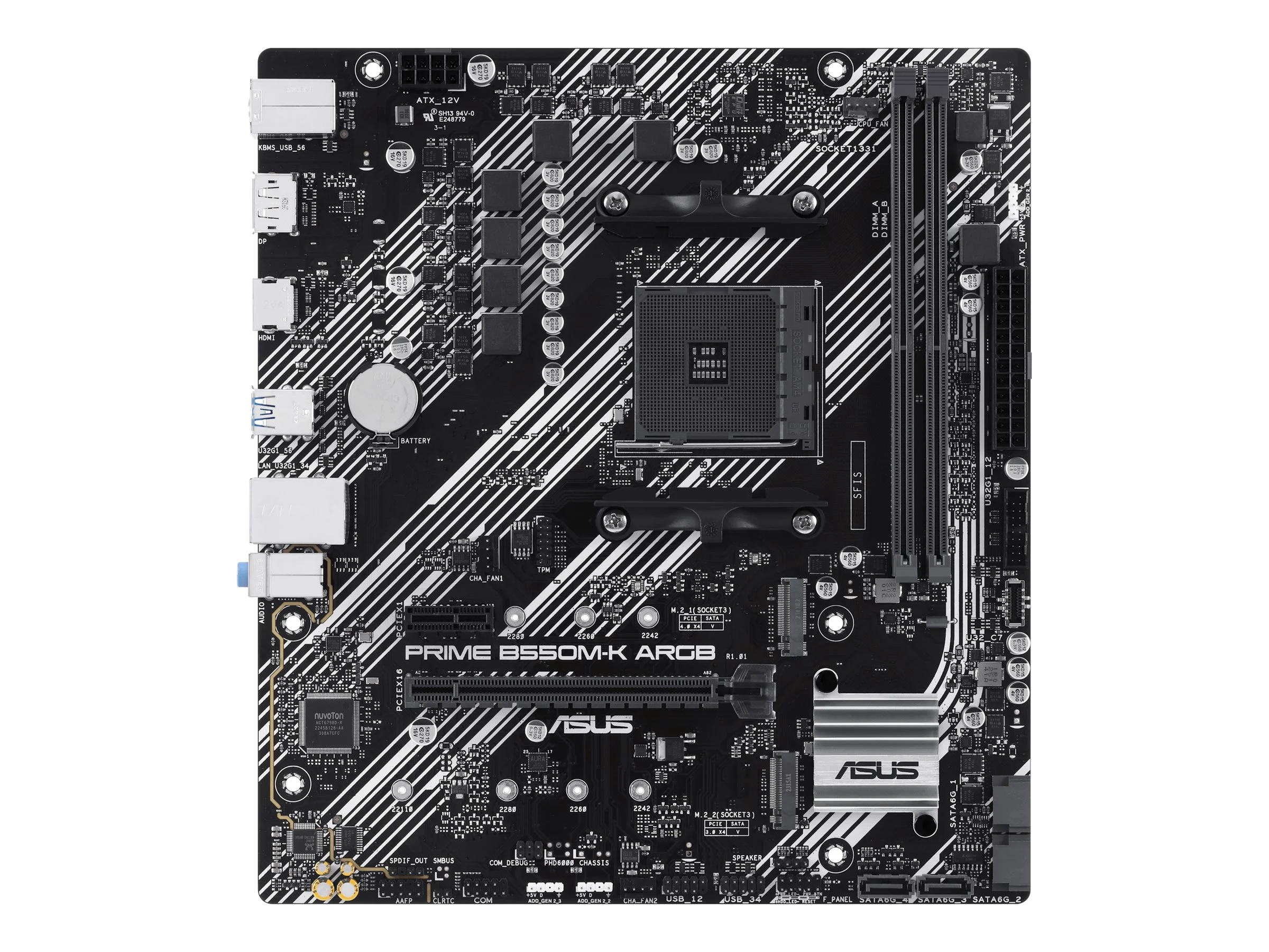ASUS PRIME B550M-K ARGB AM4 2DDR4 microA