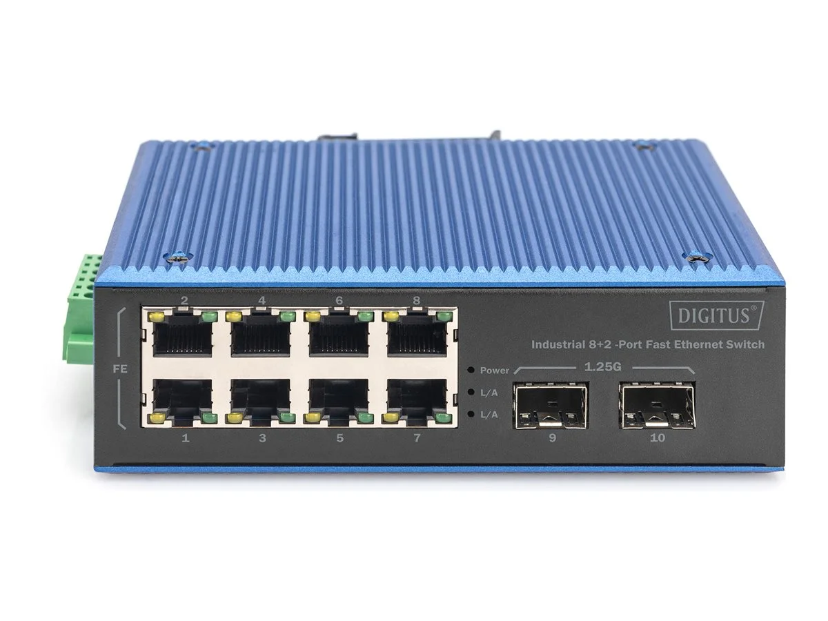 DIGITUS Industrial 8+2-Port Fast Eth