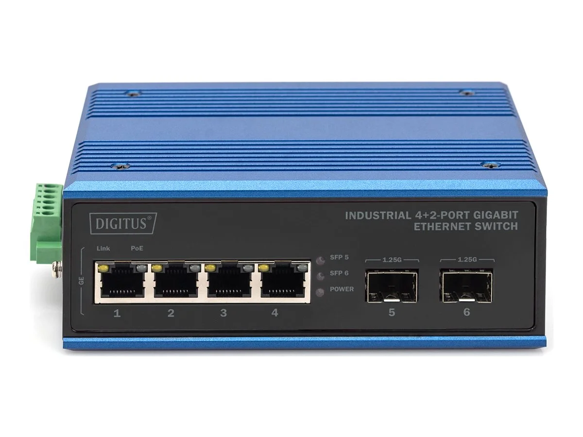 DIGITUS Industrial 4+2 -Port Gigabit Eth