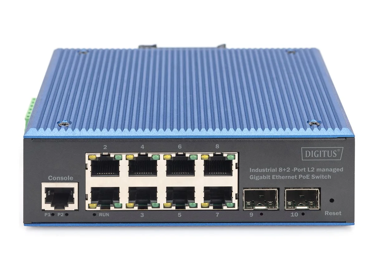 DIGITUS Ind. 8+2-Port Gigabit L2 managed