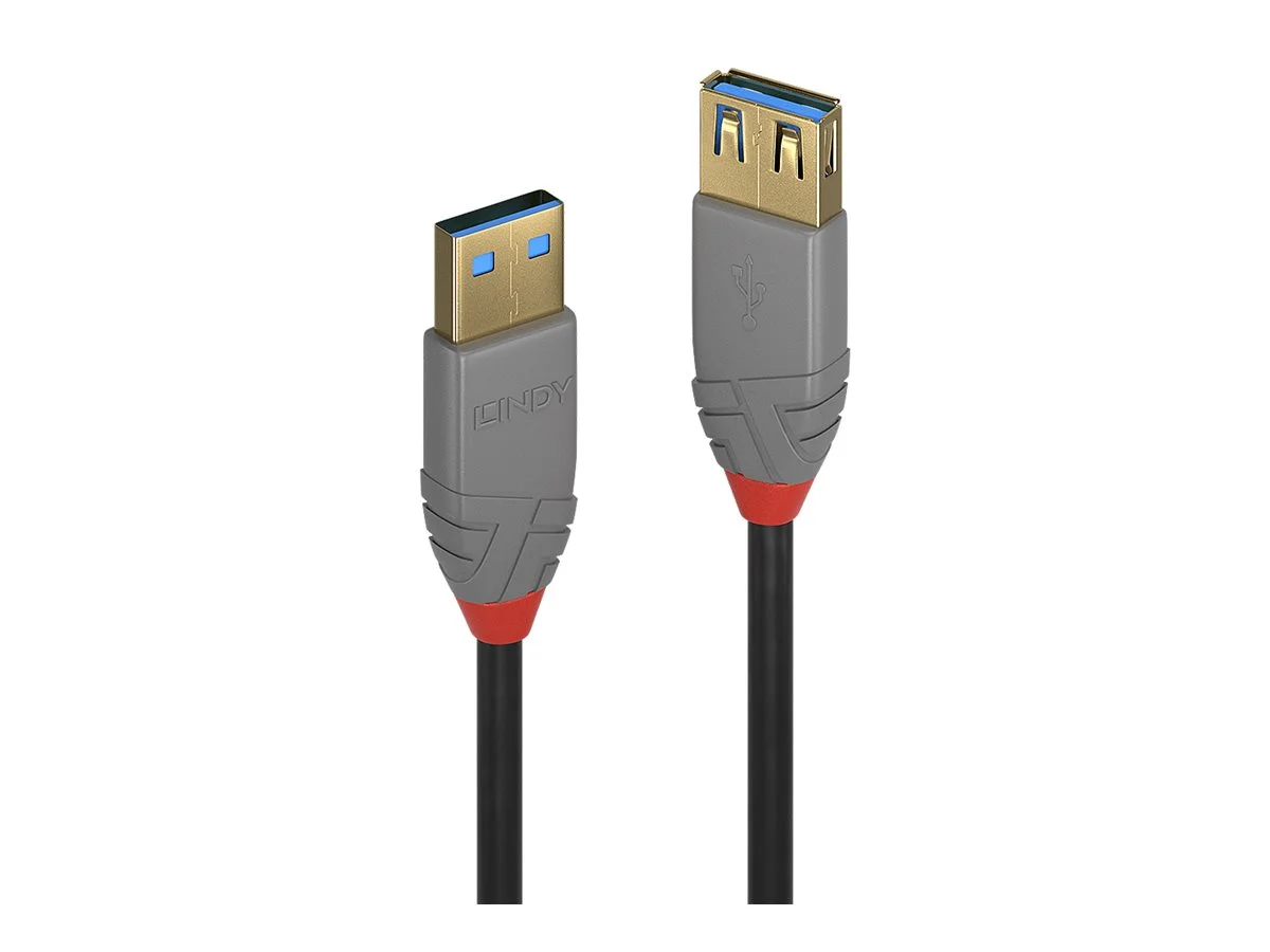 LINDY 0,5m USB 3.0 A m/f Kabel Anthra