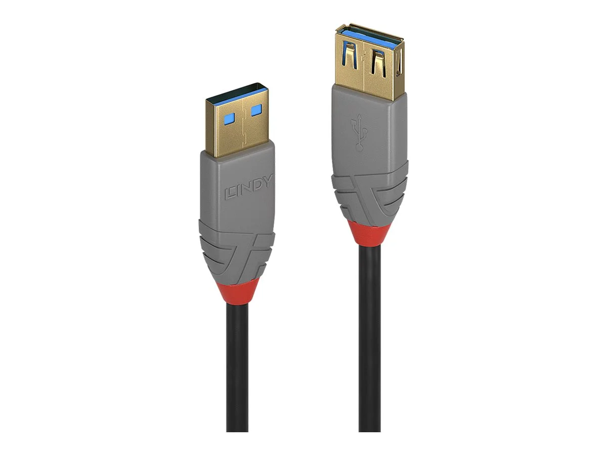 LINDY 1m USB 3.0 A m/f Kabel Anthra