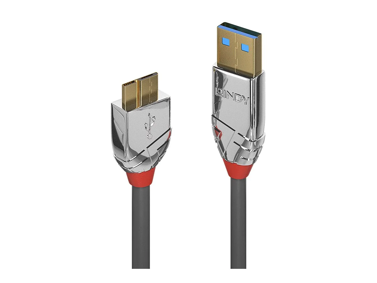 LINDY 0,5m USB 3.0 A/Micro-B Kabel Cromo