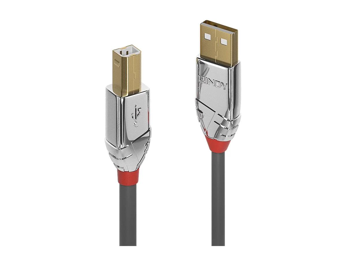 LINDY 0,5m USB 2.0 Typ A/B Kabel Cromo