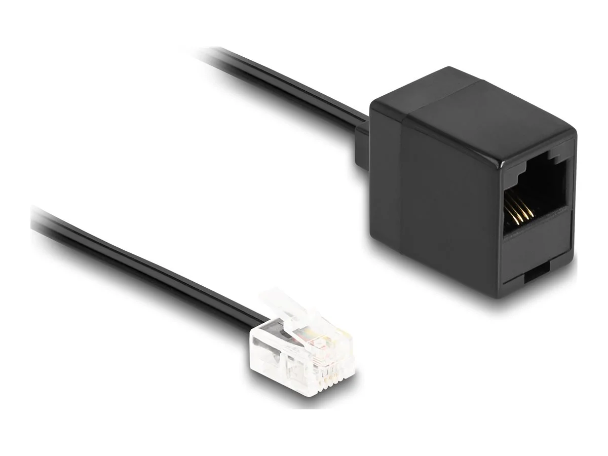 DELOCK Telefonk RJ11 zu RJ45 schwarz 10m