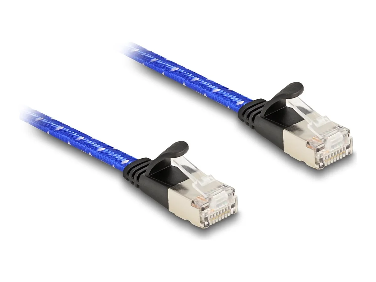 DELOCK RJ45 Flachband Cat.6A 3 m blau
