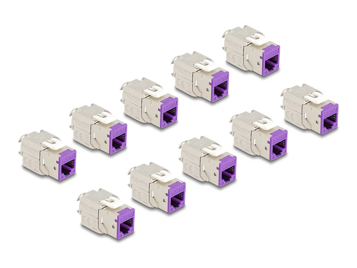 DELOCK KeystoneModul RJ45 zu LSA violett