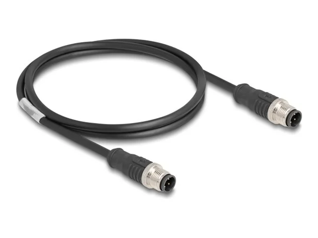 DELOCK M12 Kabel D-kodiert 4 Pin PVC 1m