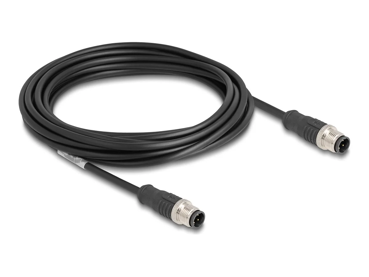 DELOCK M12 Kabel D-kodiert 4 Pin PVC 5m