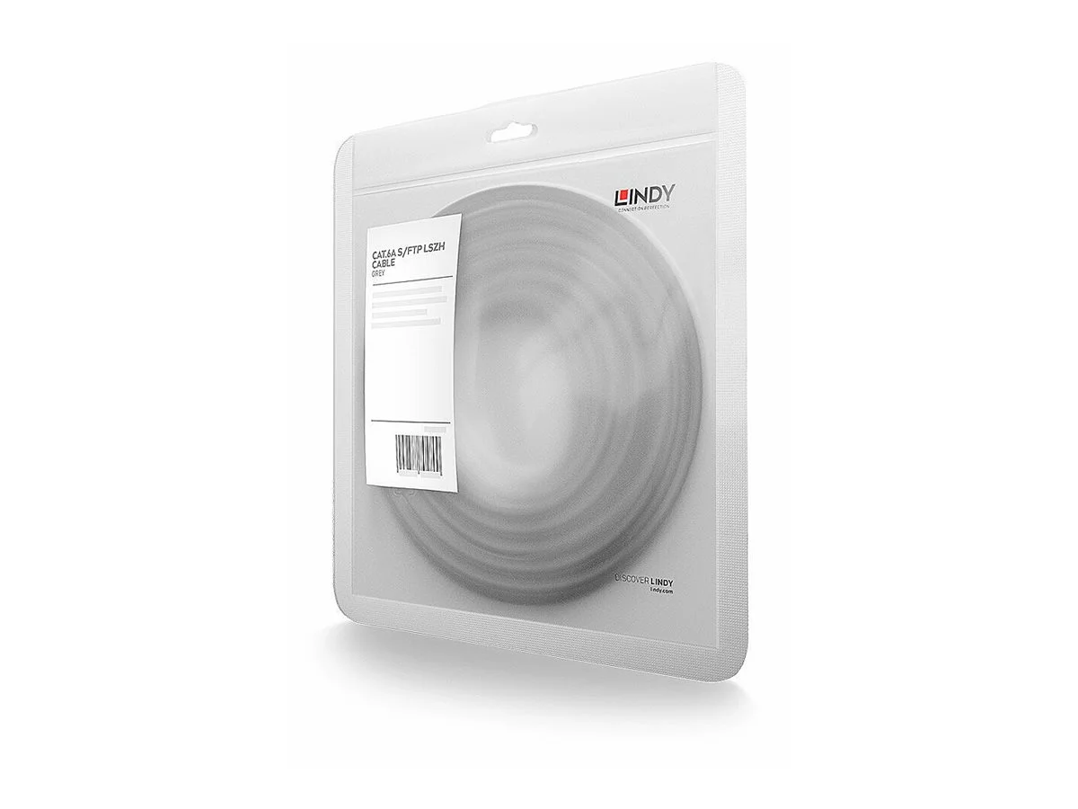 LINDY 5m Cat.6A U/UTP LSZH Kabel grau