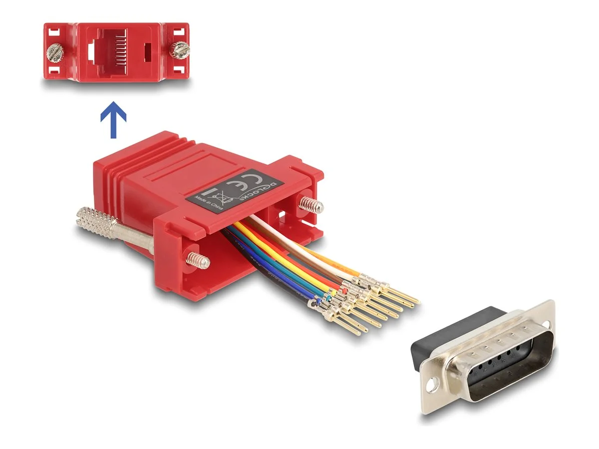 DELOCK D-Sub 15 Pin Stecker zu RJ45 Buch