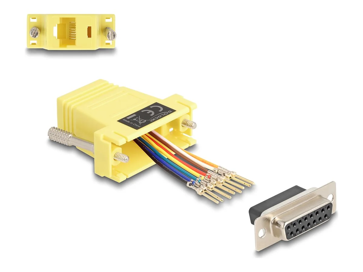 DELOCK D-Sub 15 Pin Buchse zu RJ45 Buchs