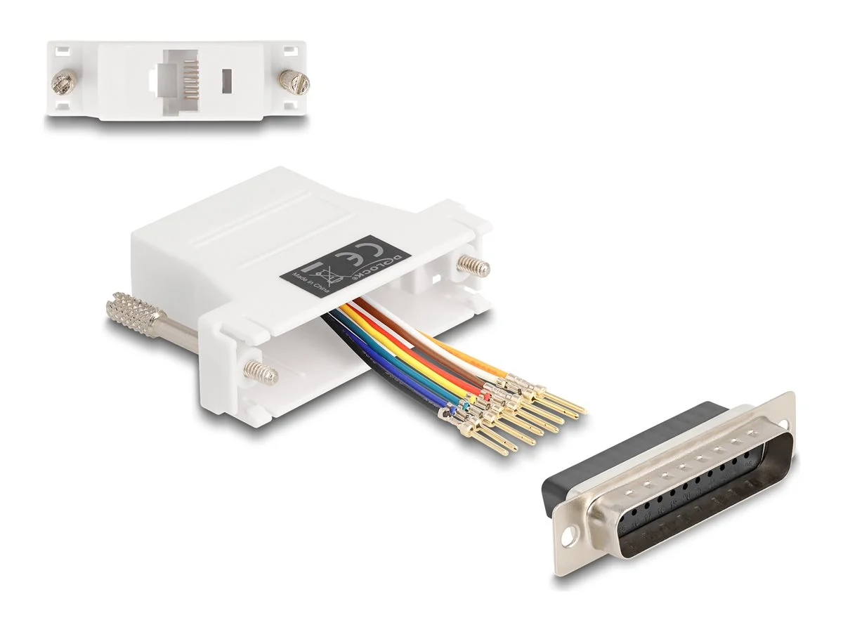 DELOCK D-Sub 25 Pin Stecker zu RJ45 Buch