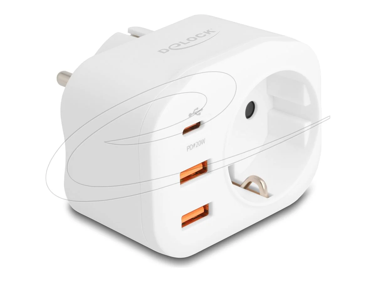 DELOCK Schutzkontakt-Steckdose mit Kinde